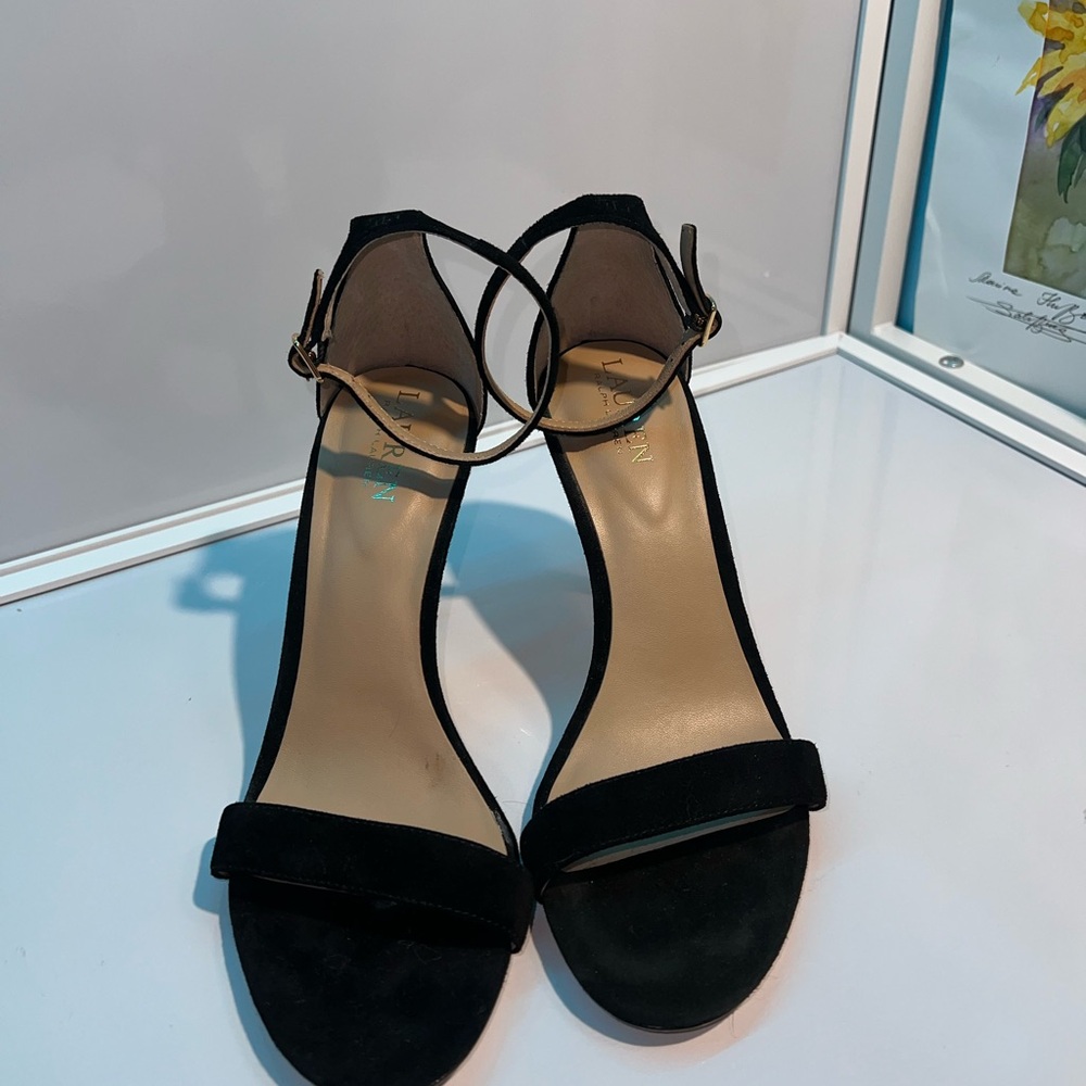 Lauren Ralph Lauren Black Ankle Strap Heels